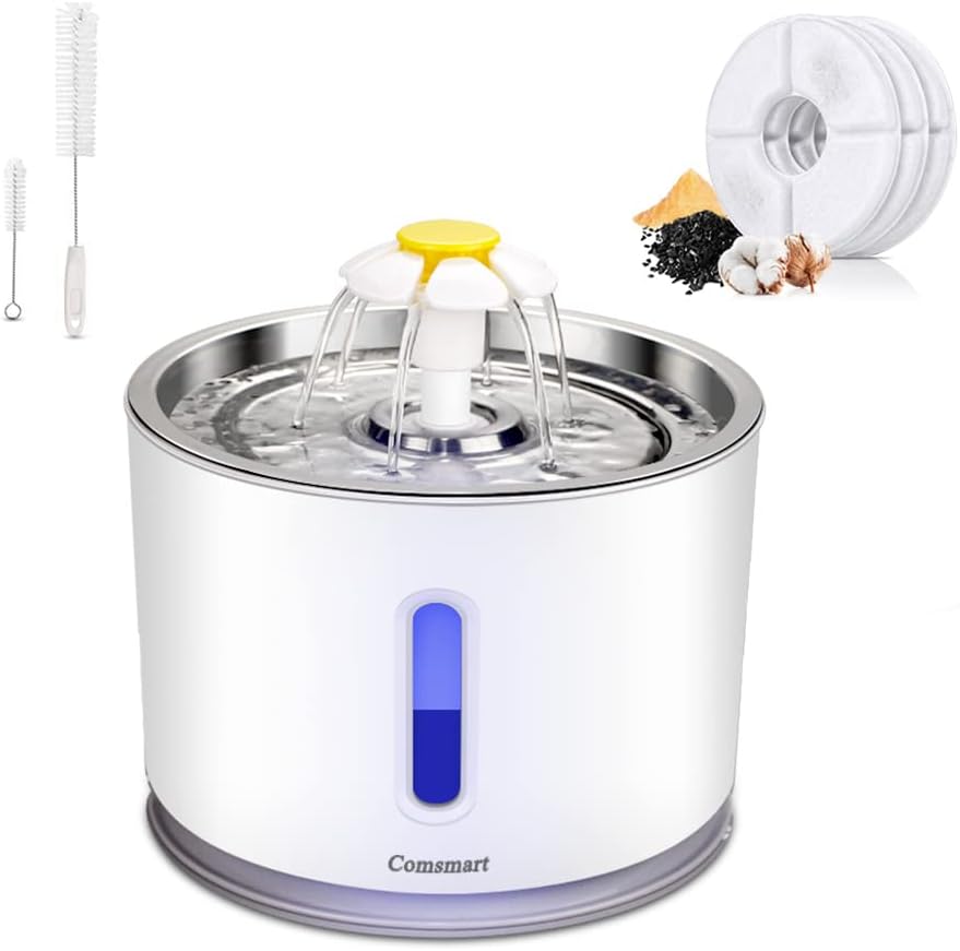 Comsmart Cat Water Fountain - LED Pet Fountain